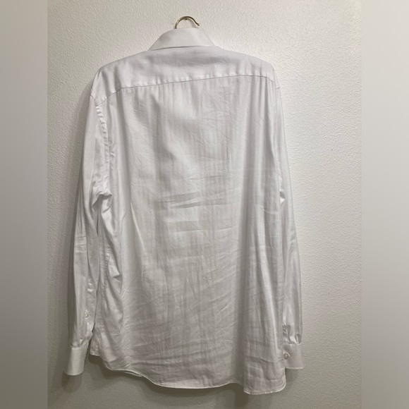 💙 Michael Kors Men’s Slim Fit Button Up Shirt, White - Size L, 16, 32/33 - Picture 6 of 7
